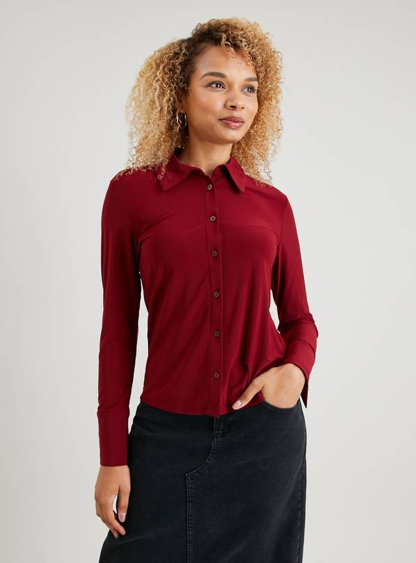 Dark red 2025 shirt womens